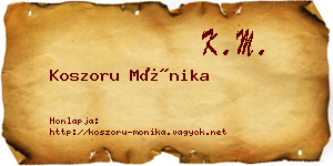 Koszoru Mónika névjegykártya