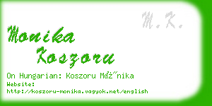 monika koszoru business card